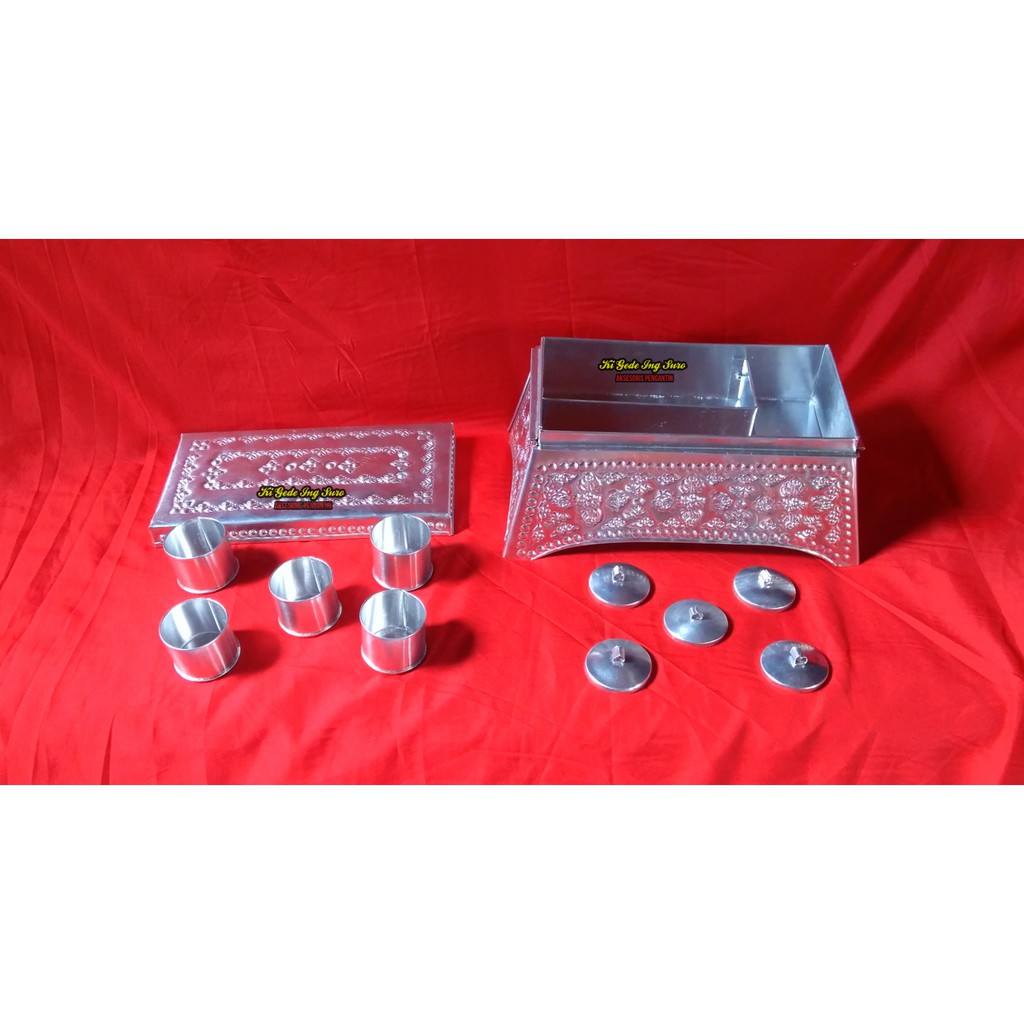 Tepak Sirih Silver/ Kotak Pesirih Pengantin Palembang Jambi Lampung Jawa Bali Sunda Bangka Belitung