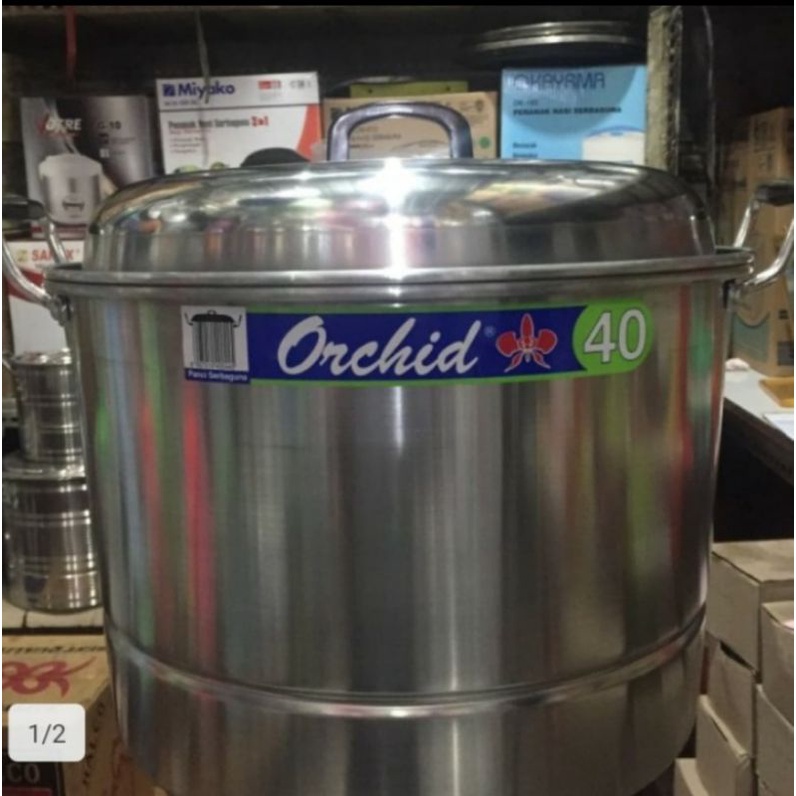 Panci Serba Guna Dandang Langseng Sarang Alumunium Orchid 40cm