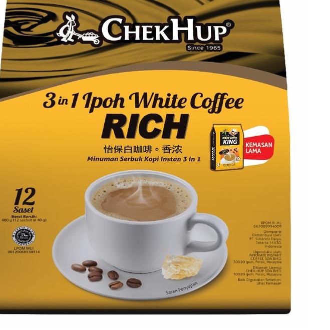 

Terbaik Chek Hup 3 in 1 Ipoh White Coffee King RICH 40gr x 12 BPOM RI grosir