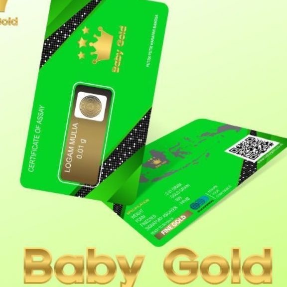 baby gold emas mini logam mulia  0,01 gram