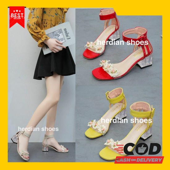 High Heels Charles N Keith Heels Cnk Sandal Ck Sandal Wanita Import Mu Herdian Ms 03 Bunga Sandal He