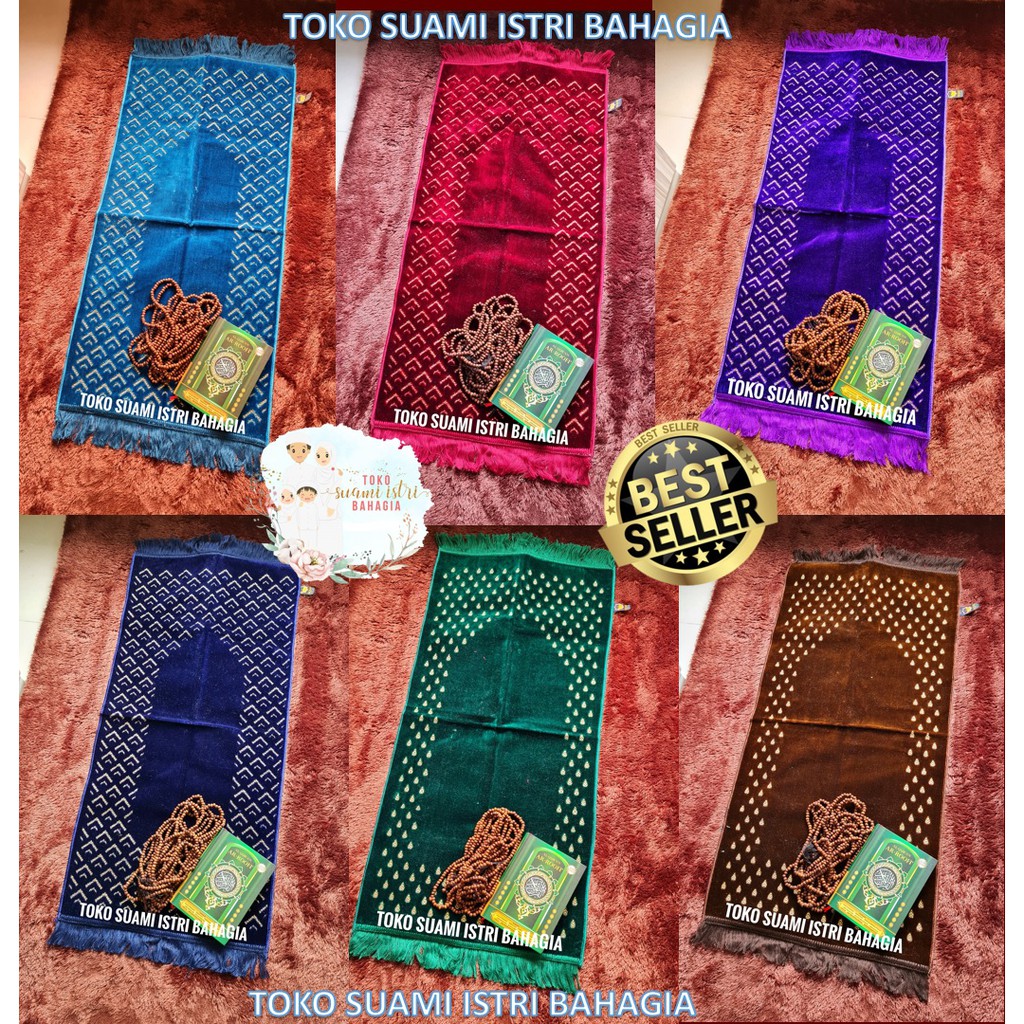 Sajadah Akbar Plain Series Polos Medium Midi 53 x 105 Cm Turki Dewasa