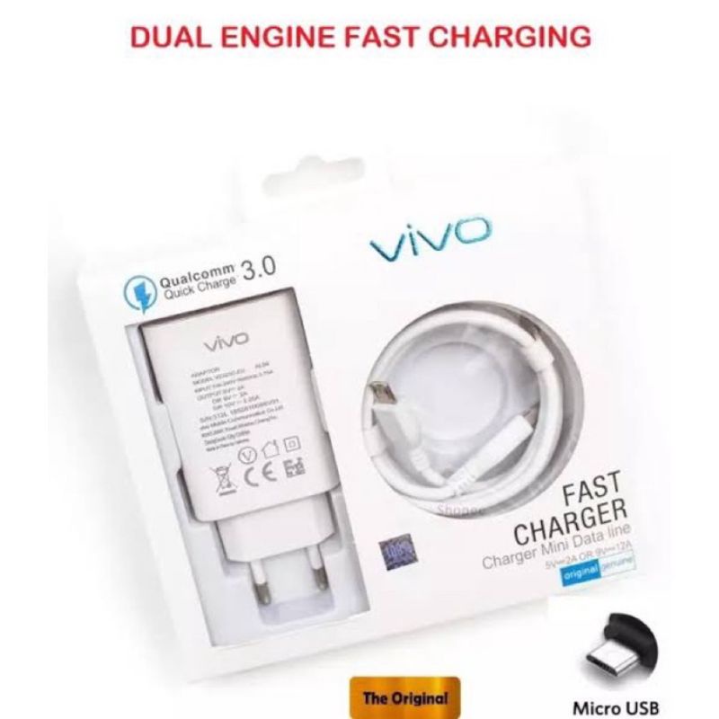 Charger casan tc Ori Vivo Qualcomm Quick Charger QC Fast Charging Micro USB