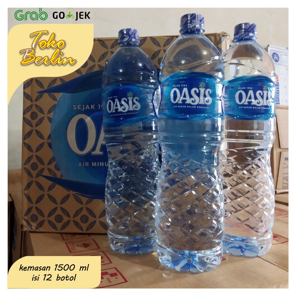 Jual Oasis 1500 Ml Isi 12 Botol Air Minum Mineral Shopee Indonesia 5219