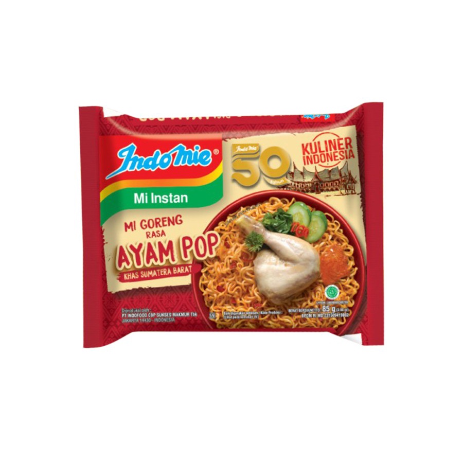 

Indomie Goreng Ayam Pop Khas Sumatra Barat 85gr/Mie Instan/Mie Goreng