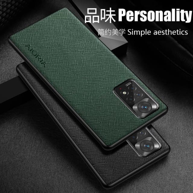 REDMI NOTE 11 / REDMI NOTE 11 PRO 4G 5G SOFTCASE CANVAS CROSS PATTERN COVER SILICONE SOFT CASE - REDMI NOTE 11, BLACK