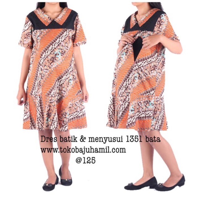 Dress batik hamil menyusui 1351 bata