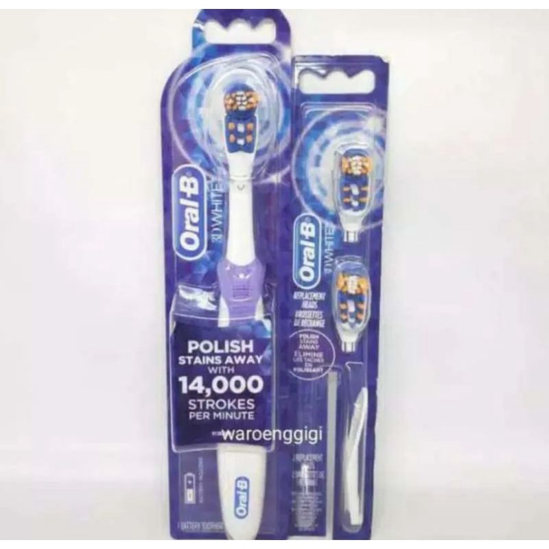 (Paket Hemat) Sikat Gigi Elektrik Oral B (Sikat Gigi + Refill isi 2pcs)