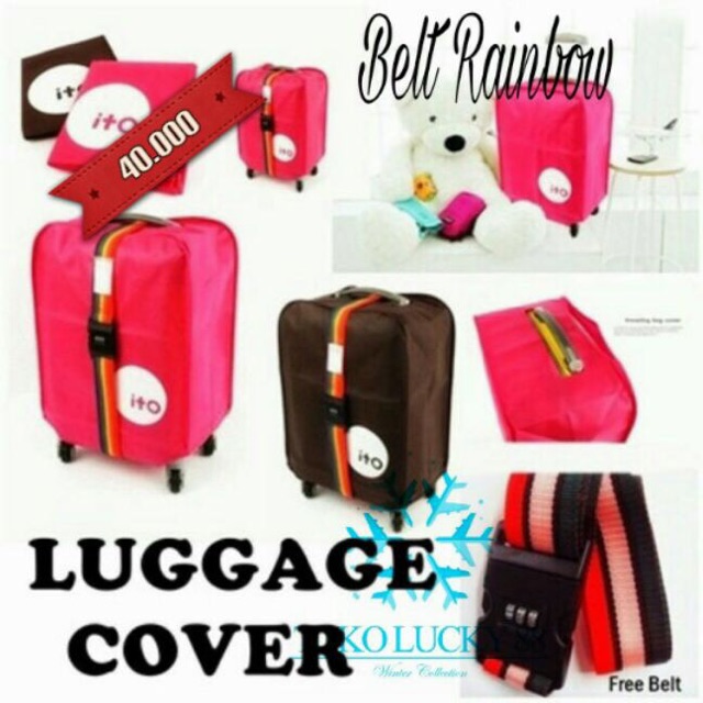 IMPORT Belt Rainbow Luggage Kunci Tali Gembok Sabuk Koper