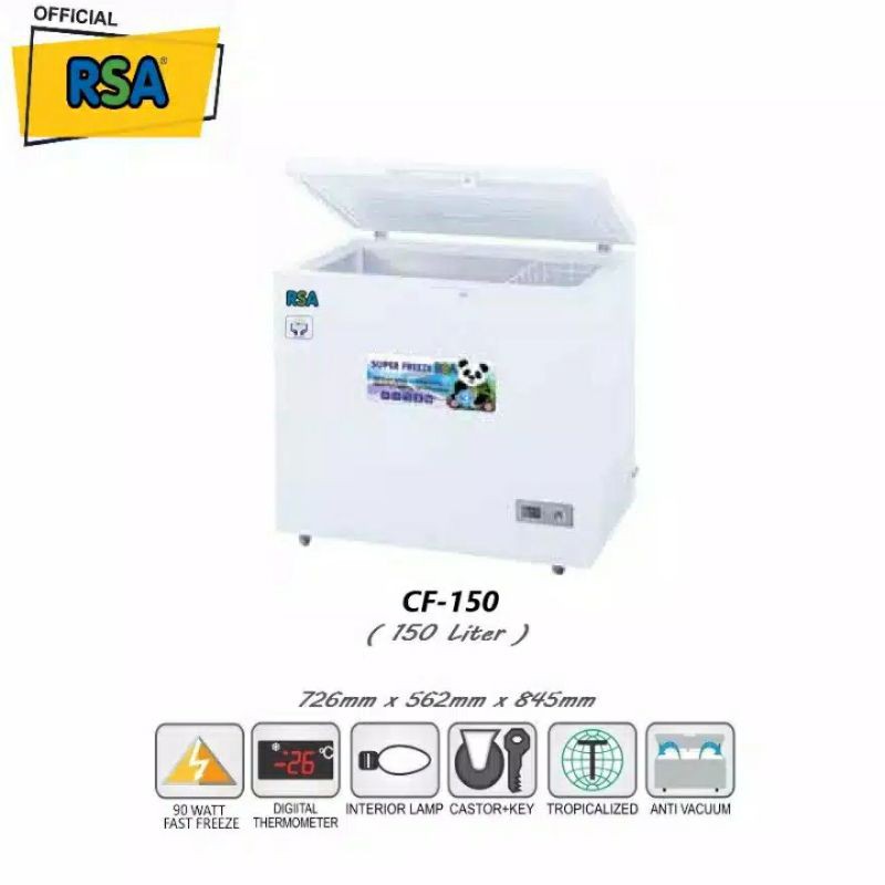 Chest Freezer RSA CF-150  Kapasitas 150Liter