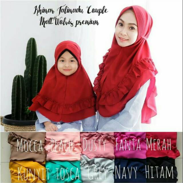 KHIMAR TALI MADU COUPLE MOM AND KIDS / HIJAB TERBARU / HIJAB TERLARIS / HIJAB GROSIR MURAH
