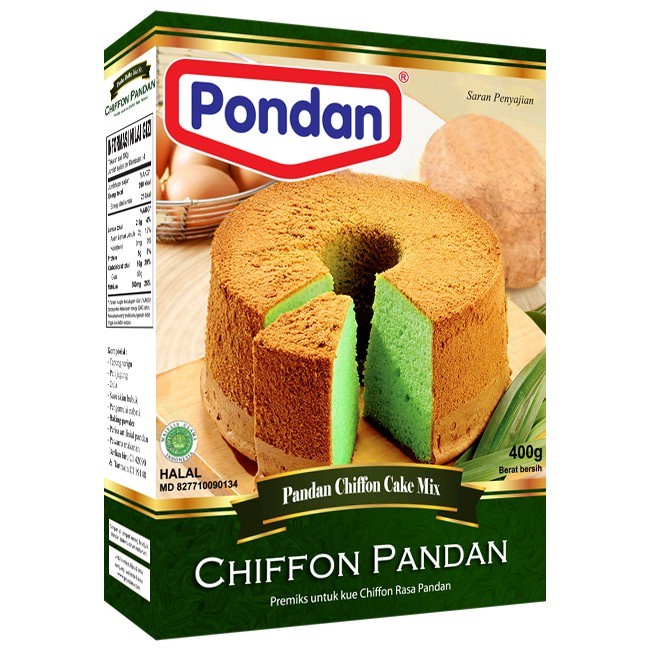 

Pondan Cake Mix Chiffon Pandan 400 Gr