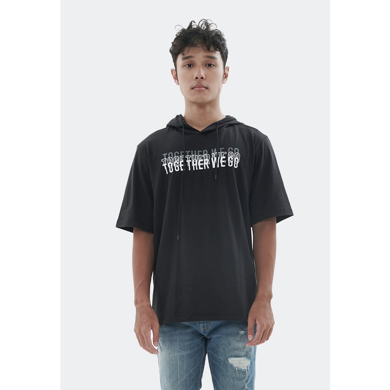 MANZONE Kaos lengan pendek pria SHINE-BLACK