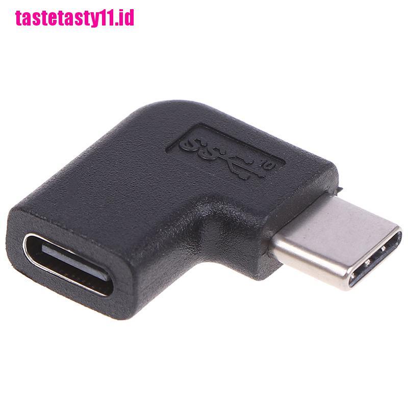 Konverter Sudut Kanan 90 Derajat USB 3.1 Tipe C Male Ke Female USB-C