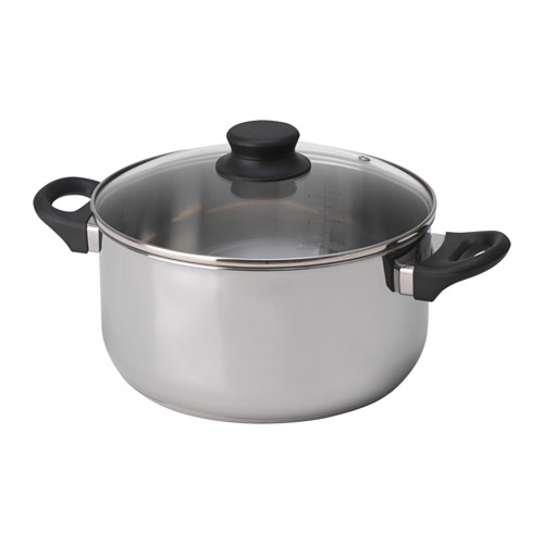 RV IKEA 400 ANNONS 5L Panci Dengan Penutup Kaca & Baja Tahan Karat