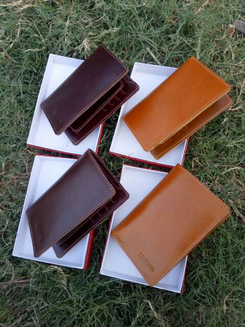 Dompet kulit asli full ap coklat tan htm 3/4