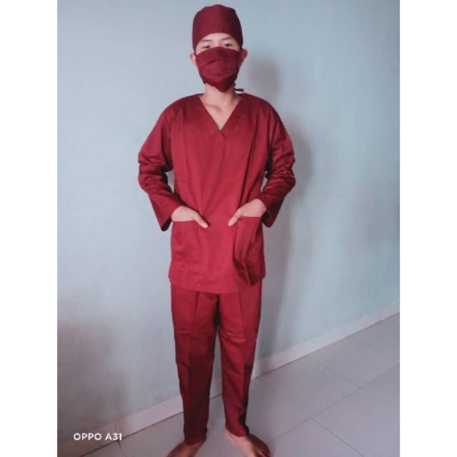 Baju Oka/baju jaga malam/ baju dokter/seragam medis/baju Oka bordir