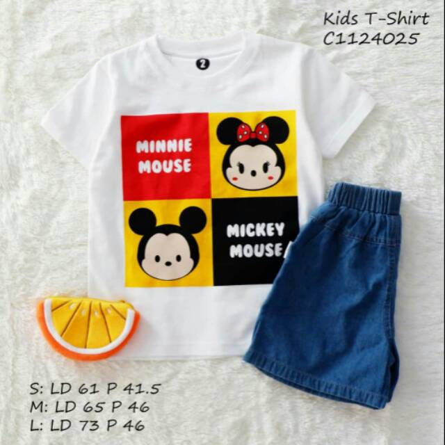 Kaos Anak Perempuan Karakter Minnie Mouse