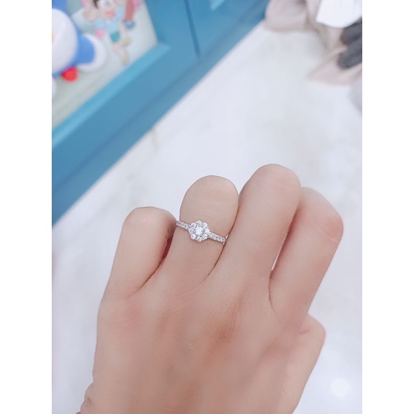 cincin bunga mp + mp samping / cincin perak asli silver925 lapis emas/ cincin fashion wanita impor