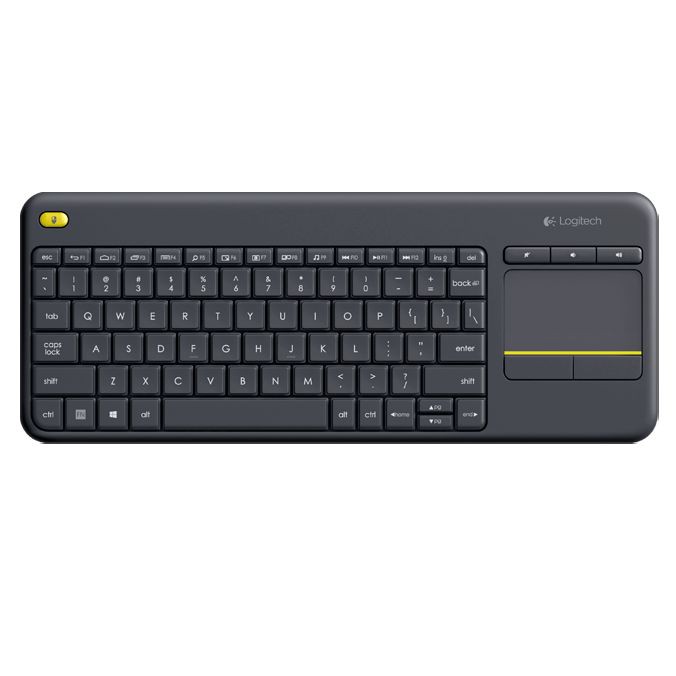 LOGITECH K400 PLUS WIRELESS KEYBOARD GARANSI RESMI LOGITECH TERMURAH - Hitam