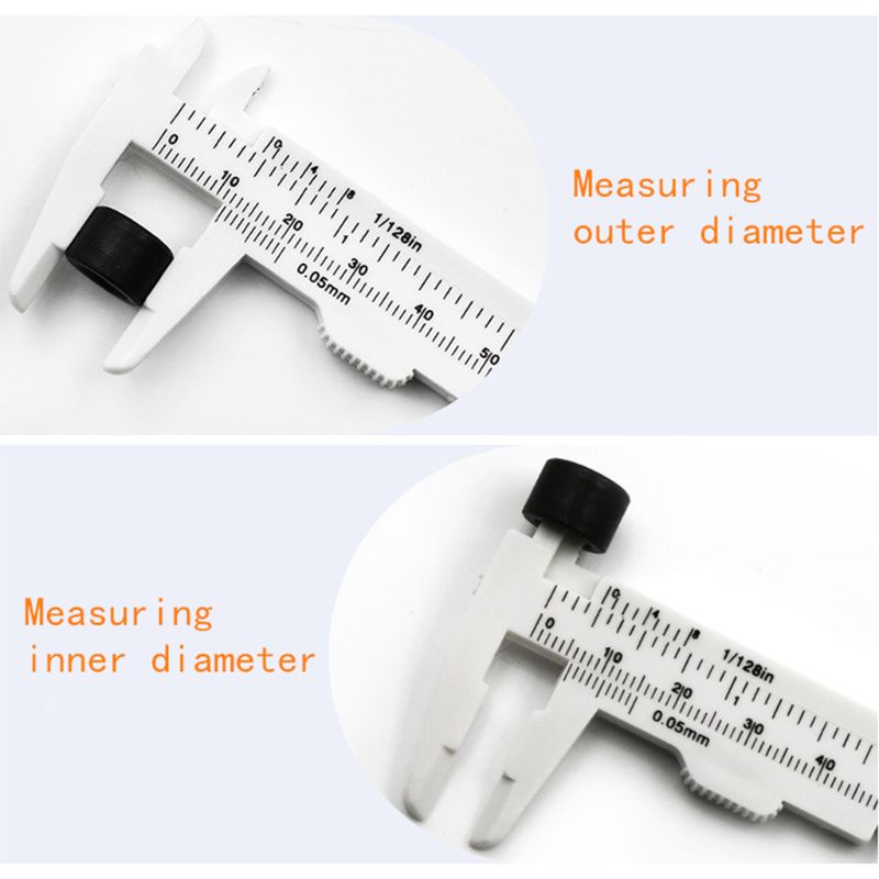 Gro Vernier-Caliper Stainless Steel Caliper 0-80mm Alat Ukur Skala Penggaris Ganda