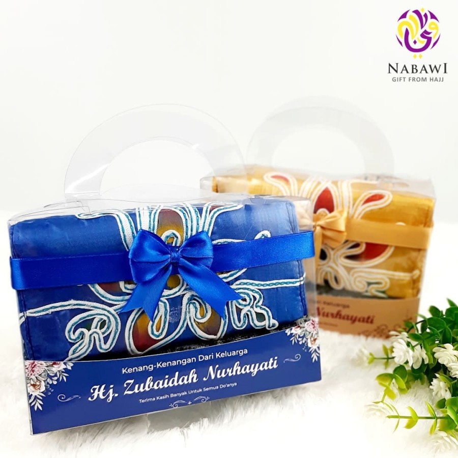 Hampers Mukena Parasut Pita Lukis + Sajadah Turki SKV Besar Souvenir Pernikahan Oleh Oleh Haji Umroh