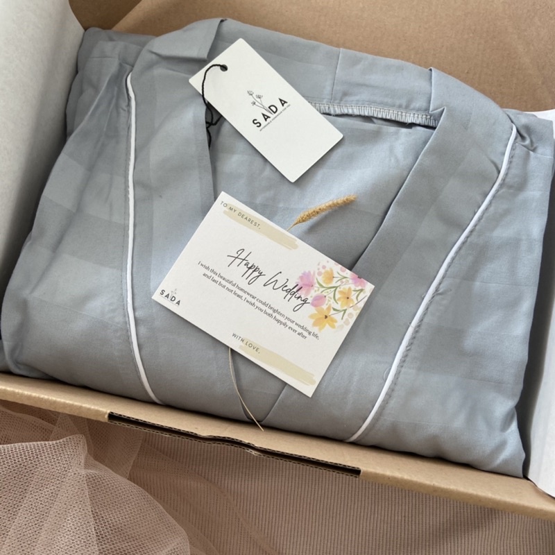Box Gift Set Piyama Katun Kado Hampers Wedding Pernikahan Graduation Baju Tidur Wanita