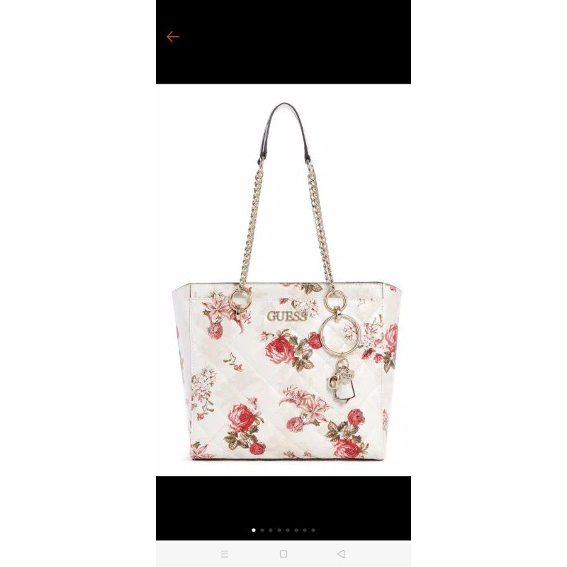 SALE GUESS TOTE WILONA FLORAL TALI RANTAI LIMITED EDITION BEST SELLER NEW ARRIVAL BRANDED STORE