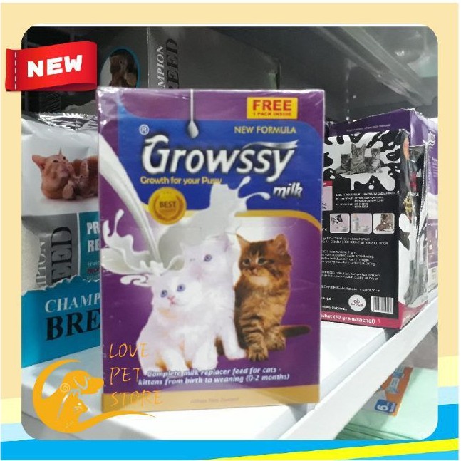 susu kucing growssy 1 box cat milk