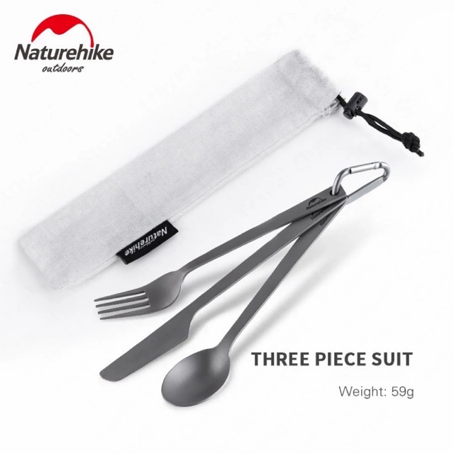 SENDOK SET TITANIUM NATUREHIKE NH19T011-D