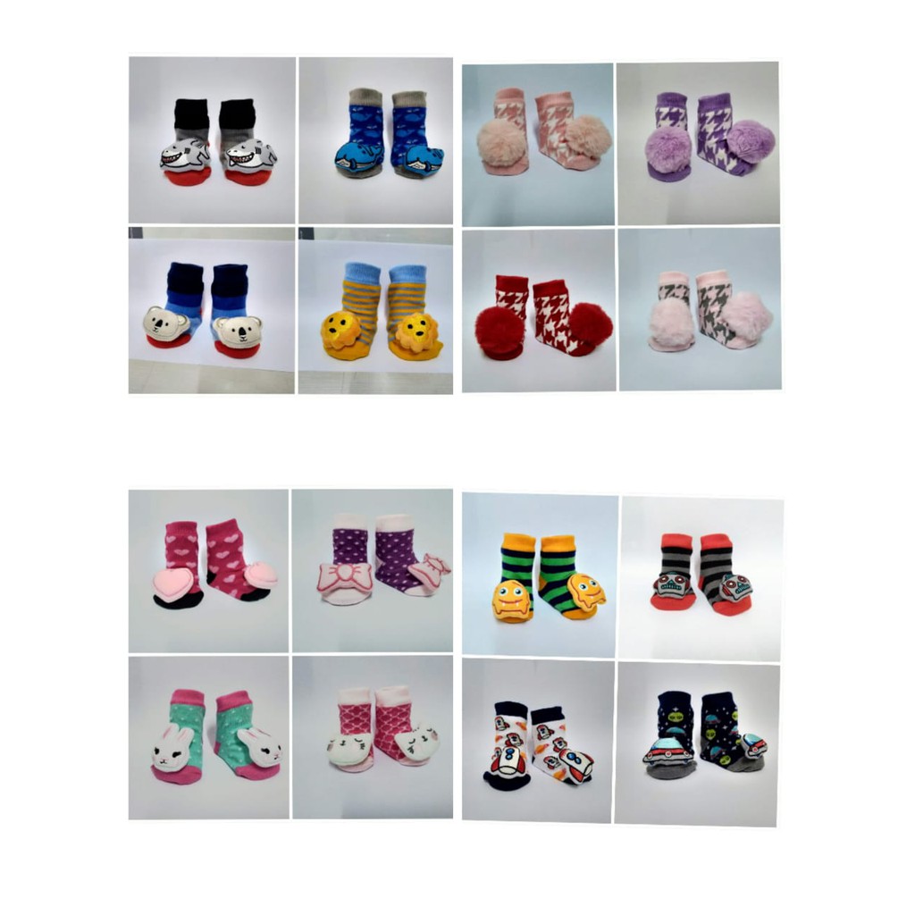 2 Psg Kaos Kaki Rattle / Rattle Socks Petite Mimi 0-12 bulan SNI 2 PASANG