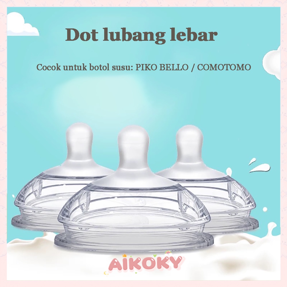 AIKOKY Dot bayi bahan silikon Nipple Piko bello dengan sedotan