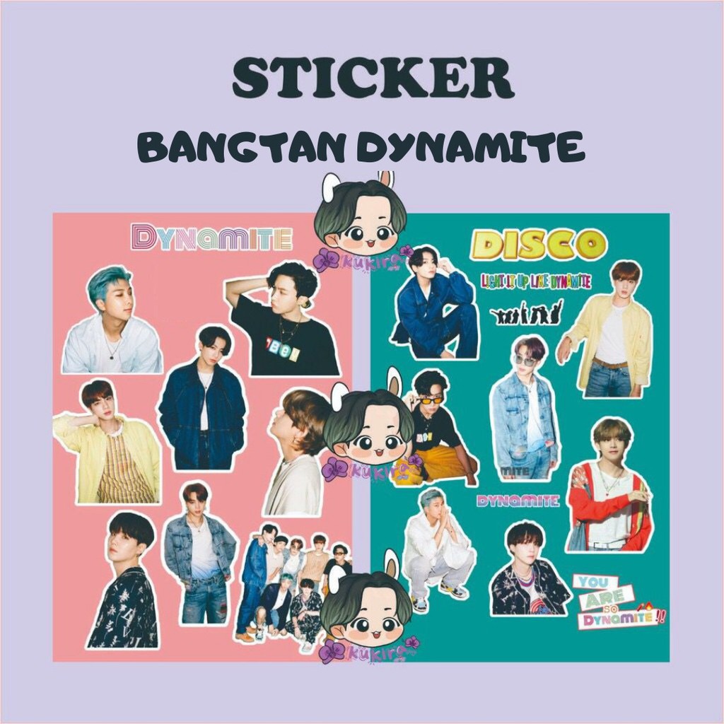 STICKER BANGTAN DYNAMITE RM JIN SUGA JHOPE JIMIN V JUNGKOOK