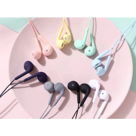 GROSIR HEADSET EARPHONE HANDSFREE MACARON U19 Hifi Earphone Jack 3.5mm