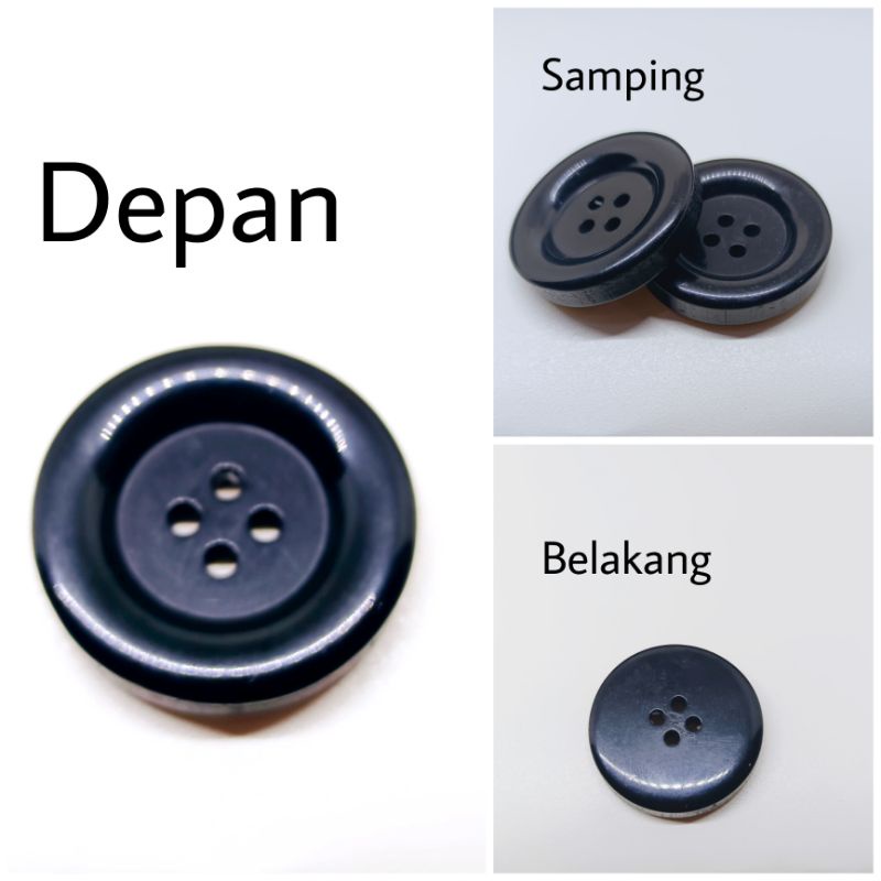 

Kancing Polyester DOUBLE ONE Kancing Polos C4683-44"' Hitam
