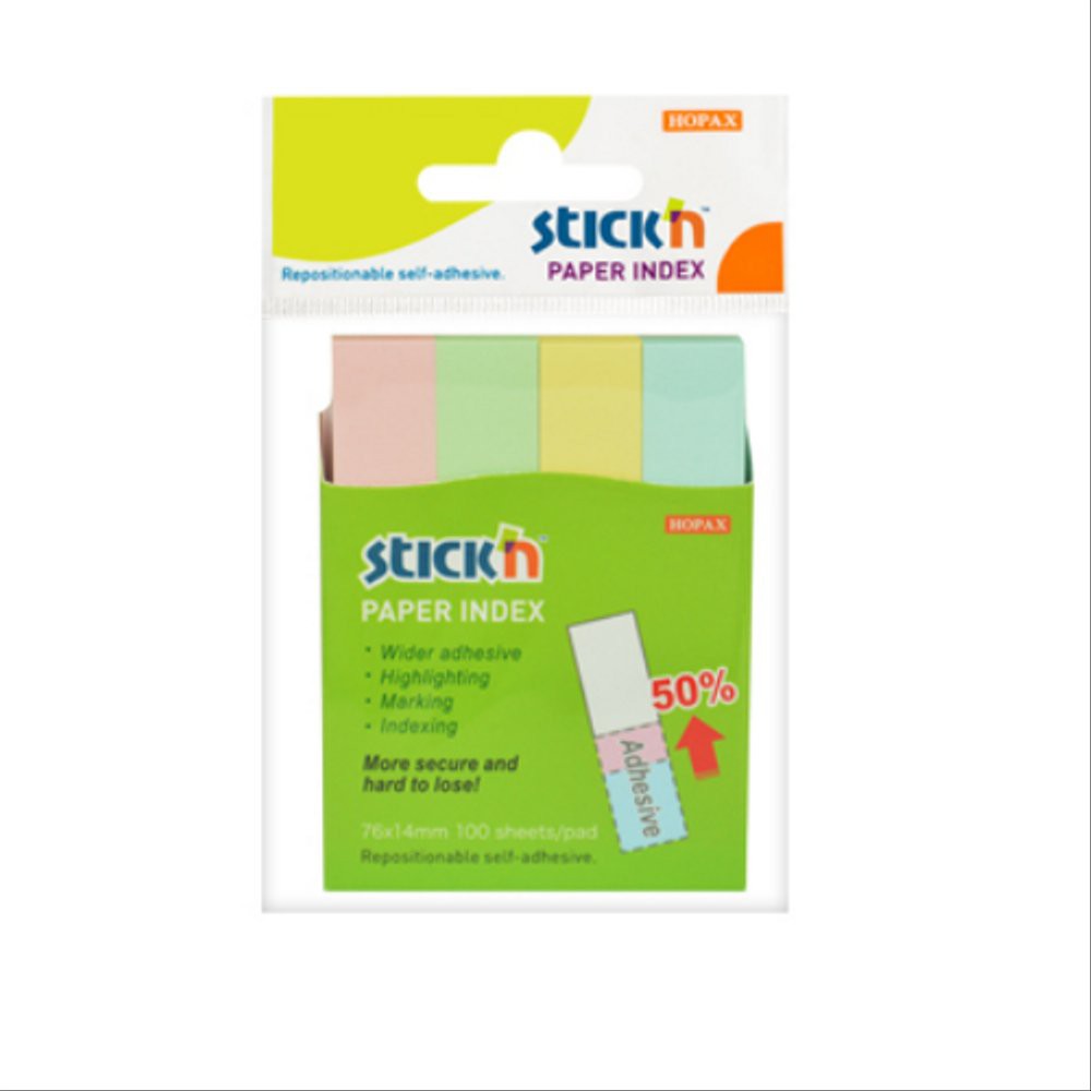 

Bergaransi Sticky Note Hopax Paper Index 76x14 mm 21614 Pastel Memo Isi 4 Pads Bagus