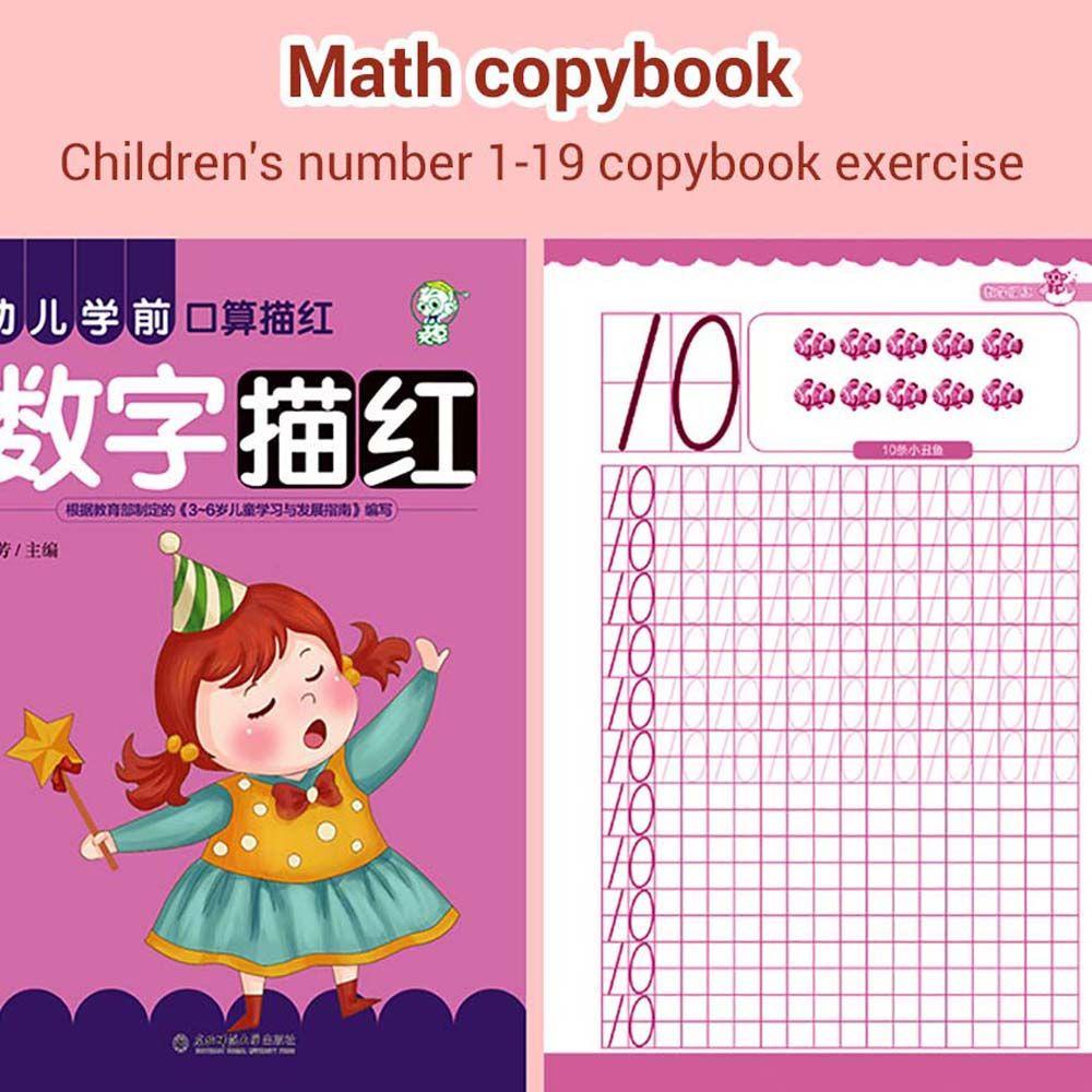 Lanfy Kids Buku Latihan Matematika Anak Tulisan Alfabet Inggris Aritmatika Karakter Cina Belajar Matematika