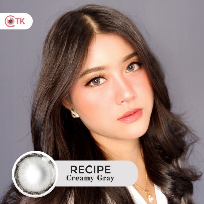 Softlens RECIPE 14.5 MM CREAMY GREY MINUS -0.50 S.D -6.00 by CTK