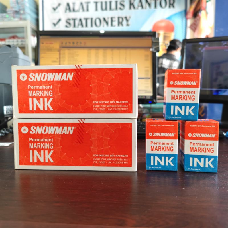 

Isi Ulang Tinta Permanent / Refill Ink Spidol Snowman Permanen Marking