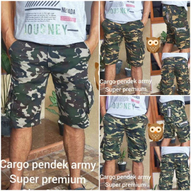 CELANA CARGO THRASH*R PENDEK ARMY / CARGO PENDEK / CARGO ARMY