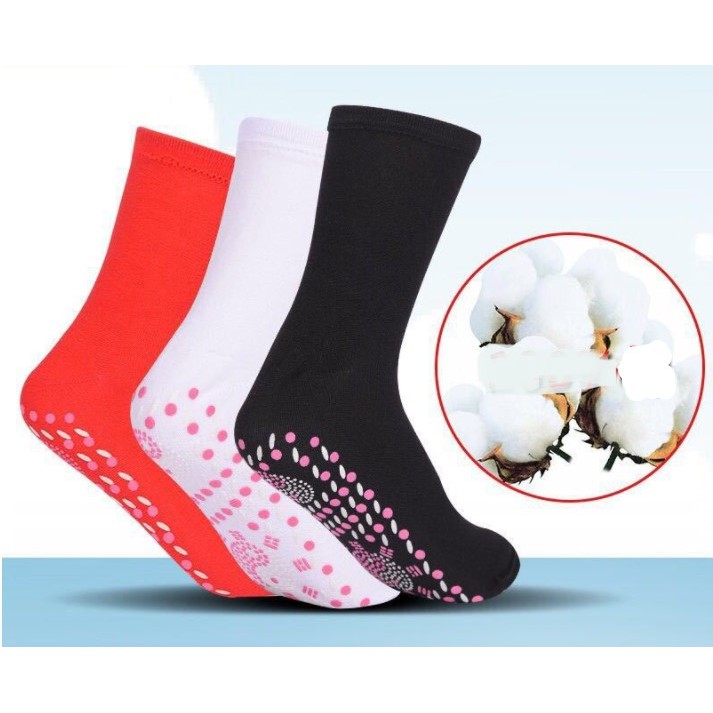 Kaos Kaki Magnet Terapi Pemanas Penghangat Telapak Kaki Tourmaline Magnetic Socks Kaos Kaki Magnetik