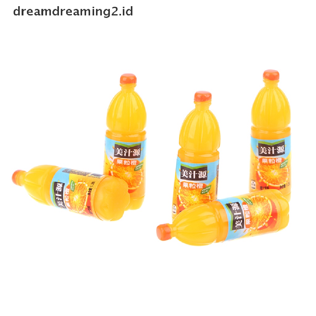 (LIKE) 5pcs Mainan Miniatur Minuman Buah Skala 1: 12 Untuk Aksesoris Dapur Rumah Boneka