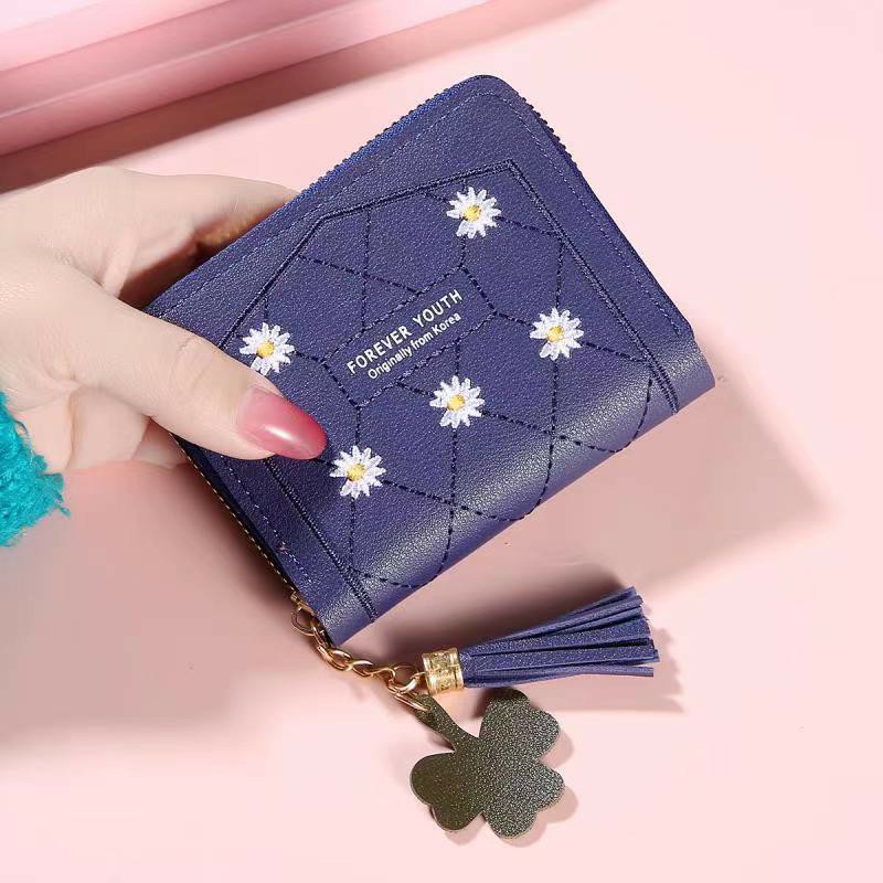 Dompet Mini Wanita Dompet Wanita Koin/Uang Kertas Dompet Wanita Mini Motif Bunga Daisy aladin