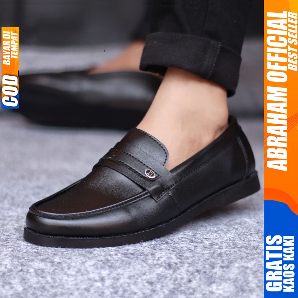 Sepatu Kasual Pria Sepatu Pria Casual Kulit Asli Cowok/Cowo Santai Casual Pria Sepatu Kerja Kantor Semi Formal Kuliah Kondangan Gaya keren Kekinian Murah Terlaris