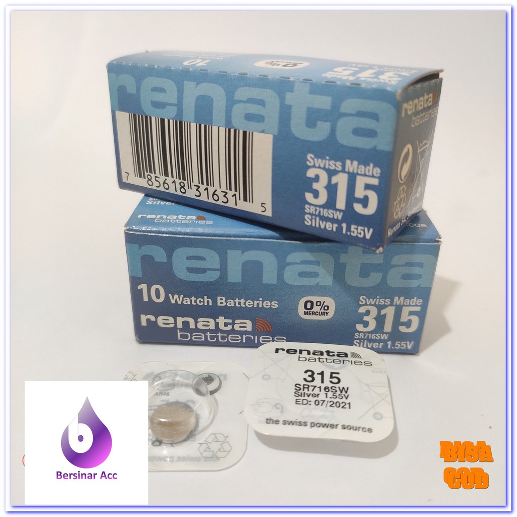 BATRAY BATRE BATREI JAM TANGAN RENATA 315 ORIGINAL RENATA 315 SR716SW