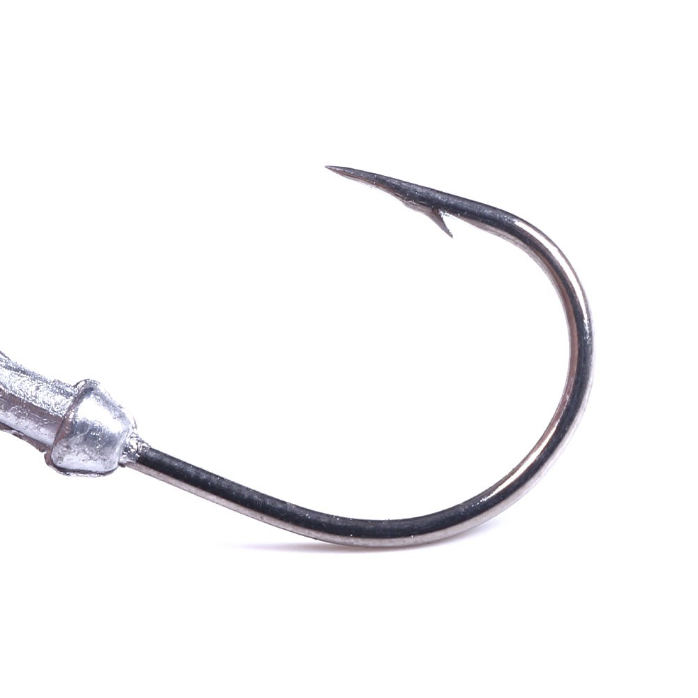 Hengjia Jigging Hooks 7g 10g 15g 21g 28g 35g Lead Head Hook Lure Hook Jig Head silver Kail Pancing Untuk Cacing Soft Lure