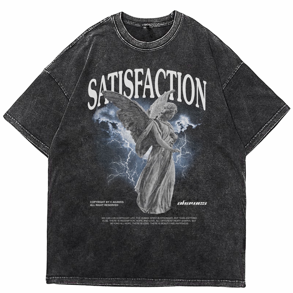 Kaos Oversize Washed / Washed / T-Shirt / Satisfaction