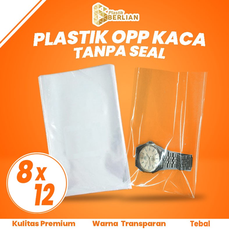 

Plastik Opp Kaca Tanpa Seal / Lem 8x12 cm Tebal Bening - 100 lbr
