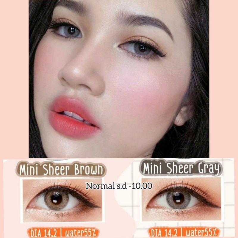 SOFTLENS MINI SHEER GRAY GREY. NORMAL/MINUS