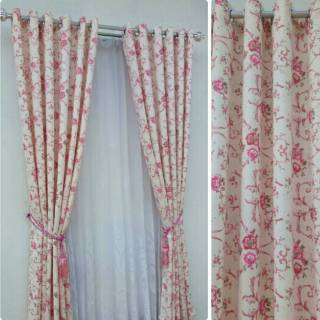 Gorden blackout shaby vanda pink jendela dan pintu 140x210 Gorden blackout shaby vanda pink jendela dan pintu 140x210